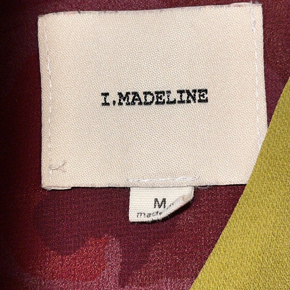 I. Madeline Anthropologie Mini Dress Tunic Pockets Watercolor Print Medium - Picture 6 of 7